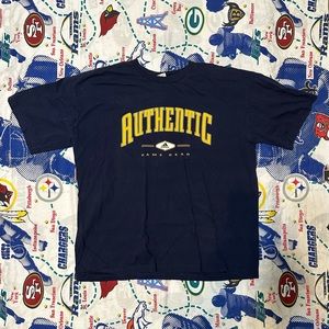 Vintage 1990s Adidas Authentic Navy Blue Heavy T Shirt